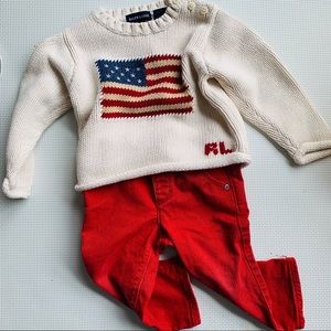 American Flag Sweater Outfit
